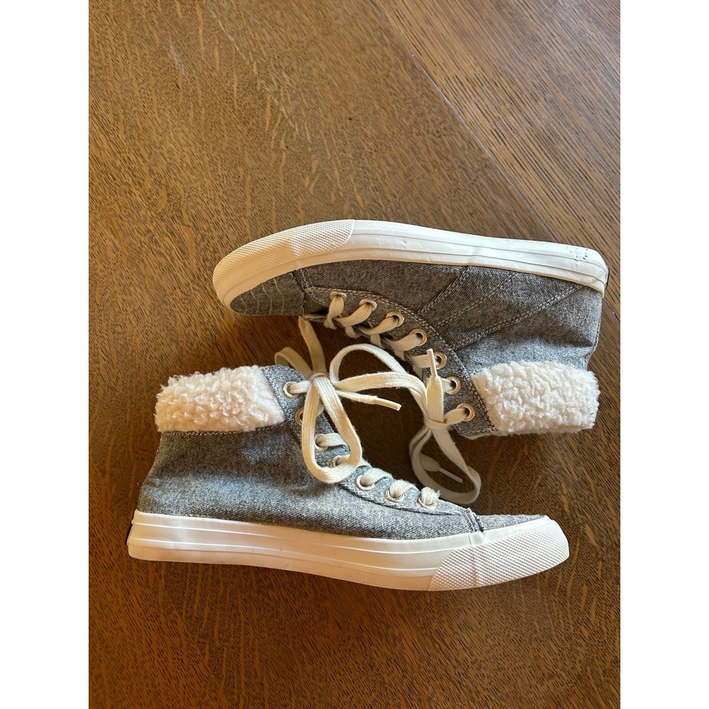 Tommy Bahama High Top Sneakers Heather Gray Fur-Lined size 7 - Picture 8 of 9